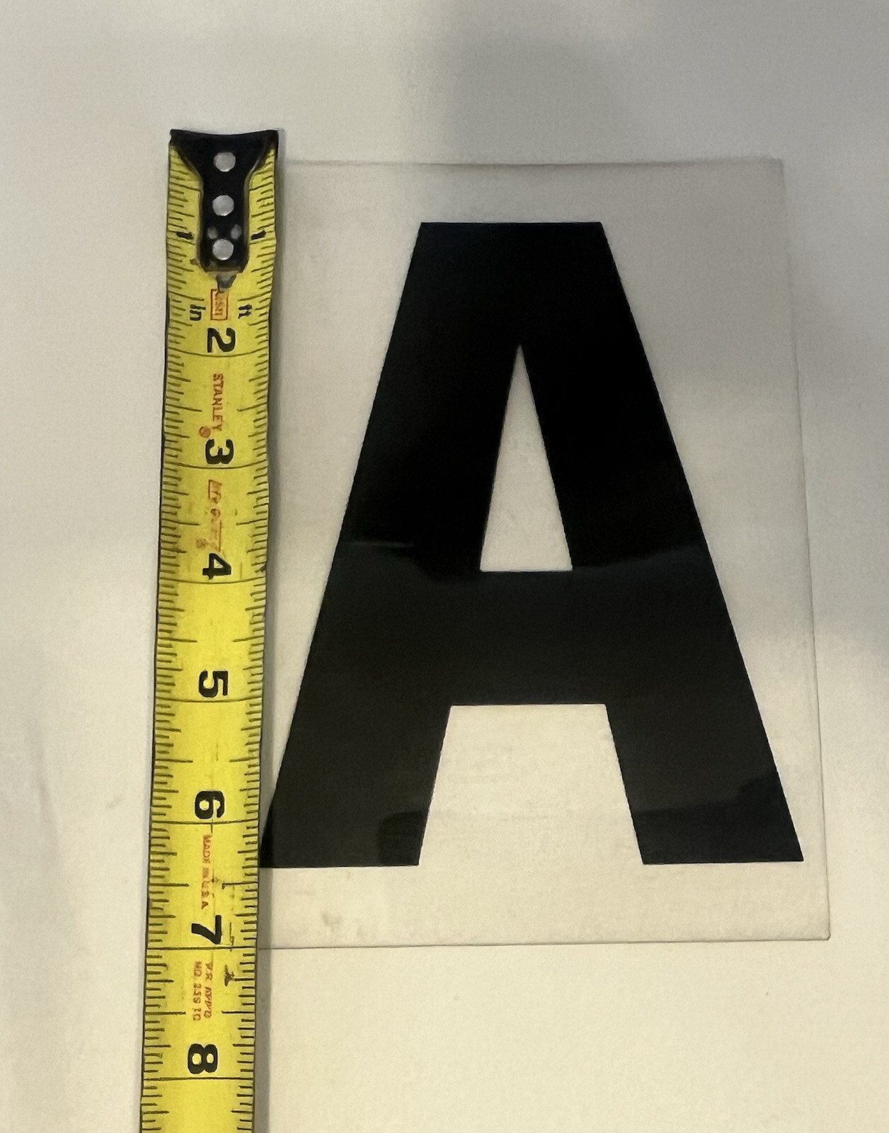 Vintage Marquee Sign Plastic 5.75&Prime; Letters Symbols Numbers 7&Prime; Overall Black Red