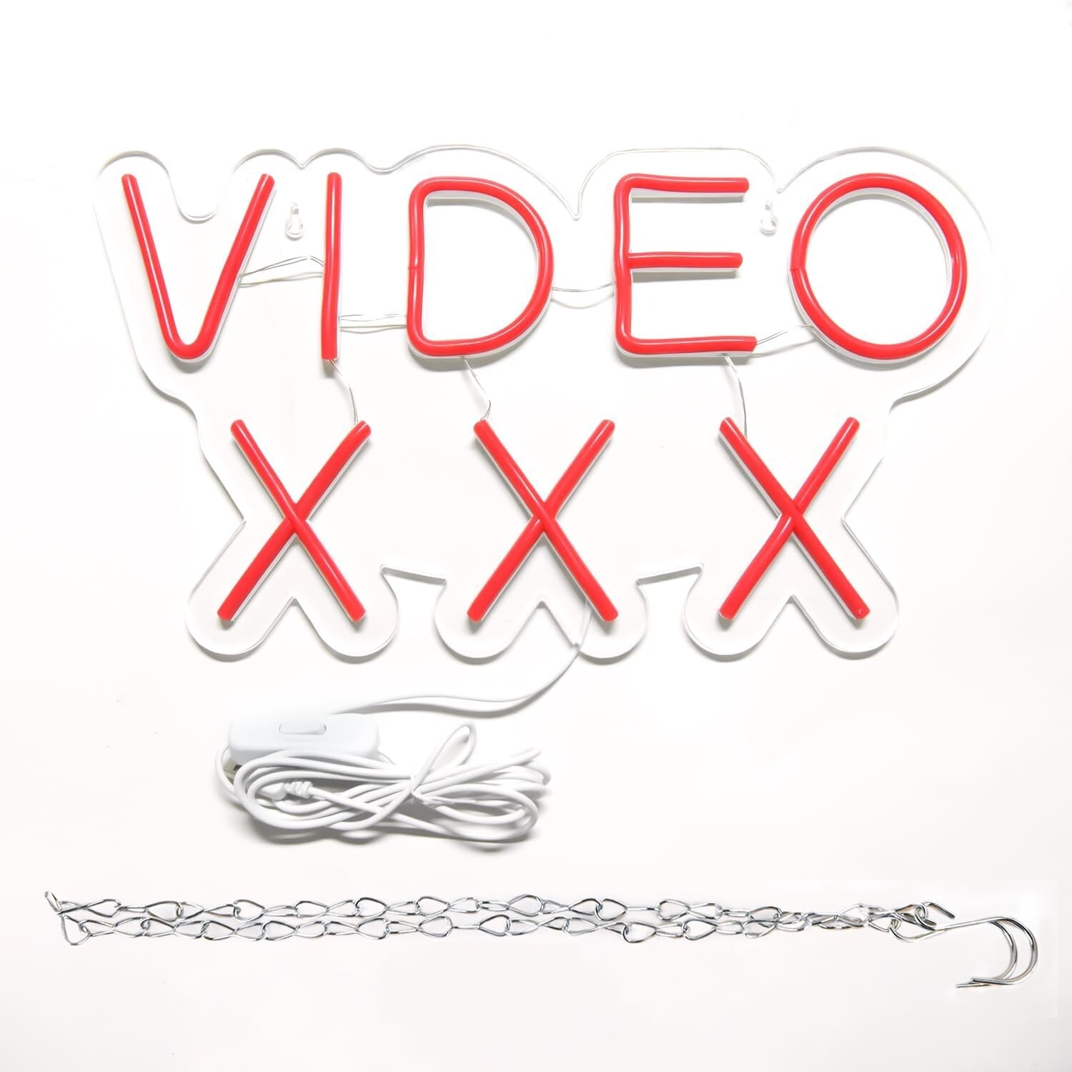 XXX LED Neon Sign 16&Prime; by 9&Prime; BRAND NEW RED LED USB WITH ADAPTER GIFT PRANK SHOP
