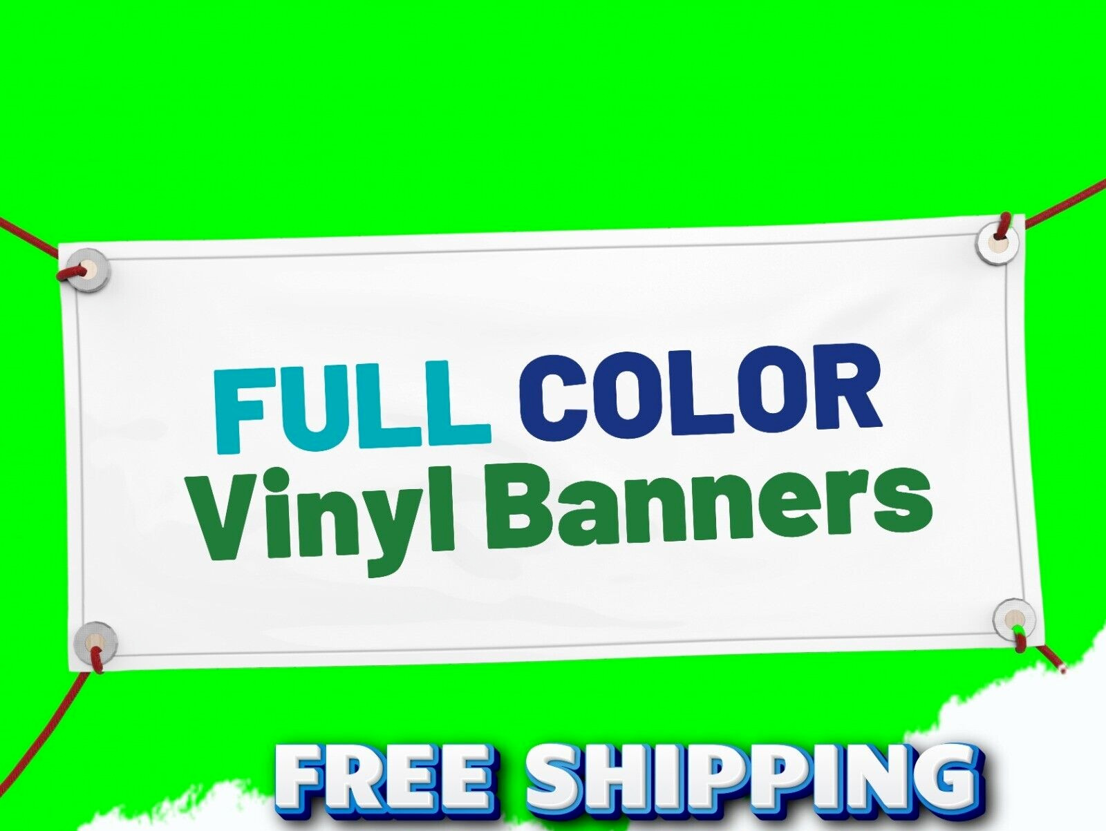 Custom Personalized Vinyl Banner, Premium 13oz Heavy Duty. (96&Prime;x96&Prime;)