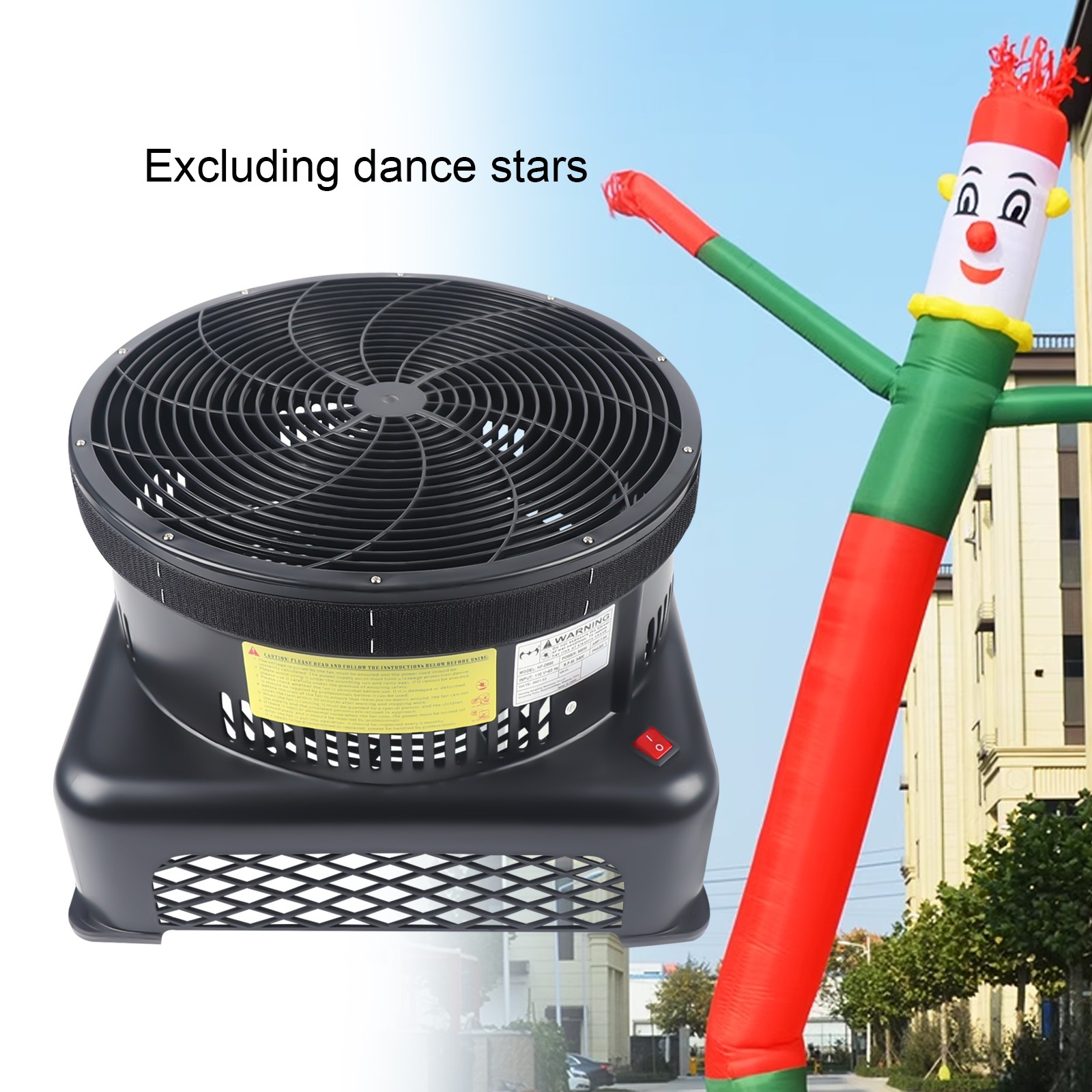 17.7&Prime; Air Blower Fan Fit Inflatable Wind Dancer Tube Man Fly Guy Sky Puppet 950W