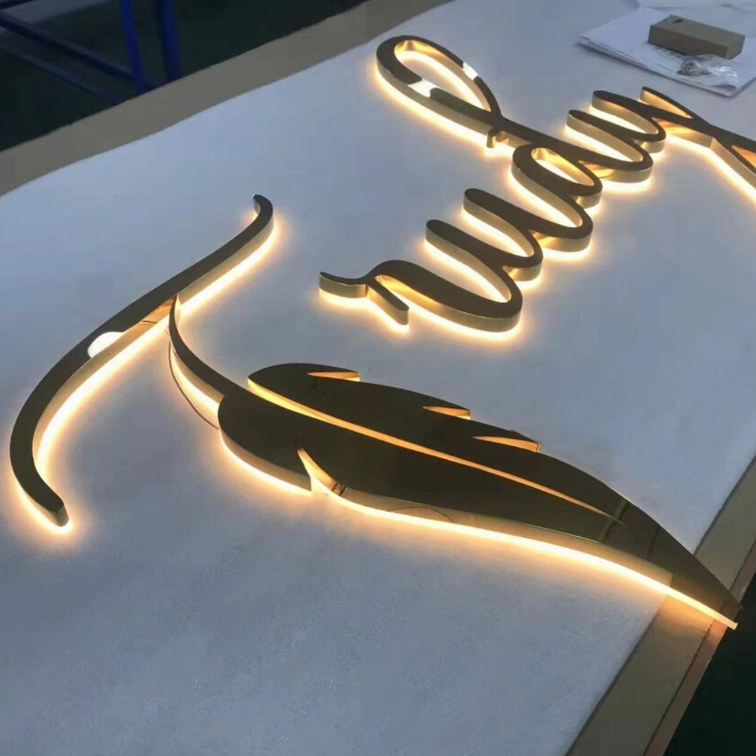 Custom Backlit Sign Metal Sign Outdoor Business Sign Laser Cut Sign Wall 3D Logo