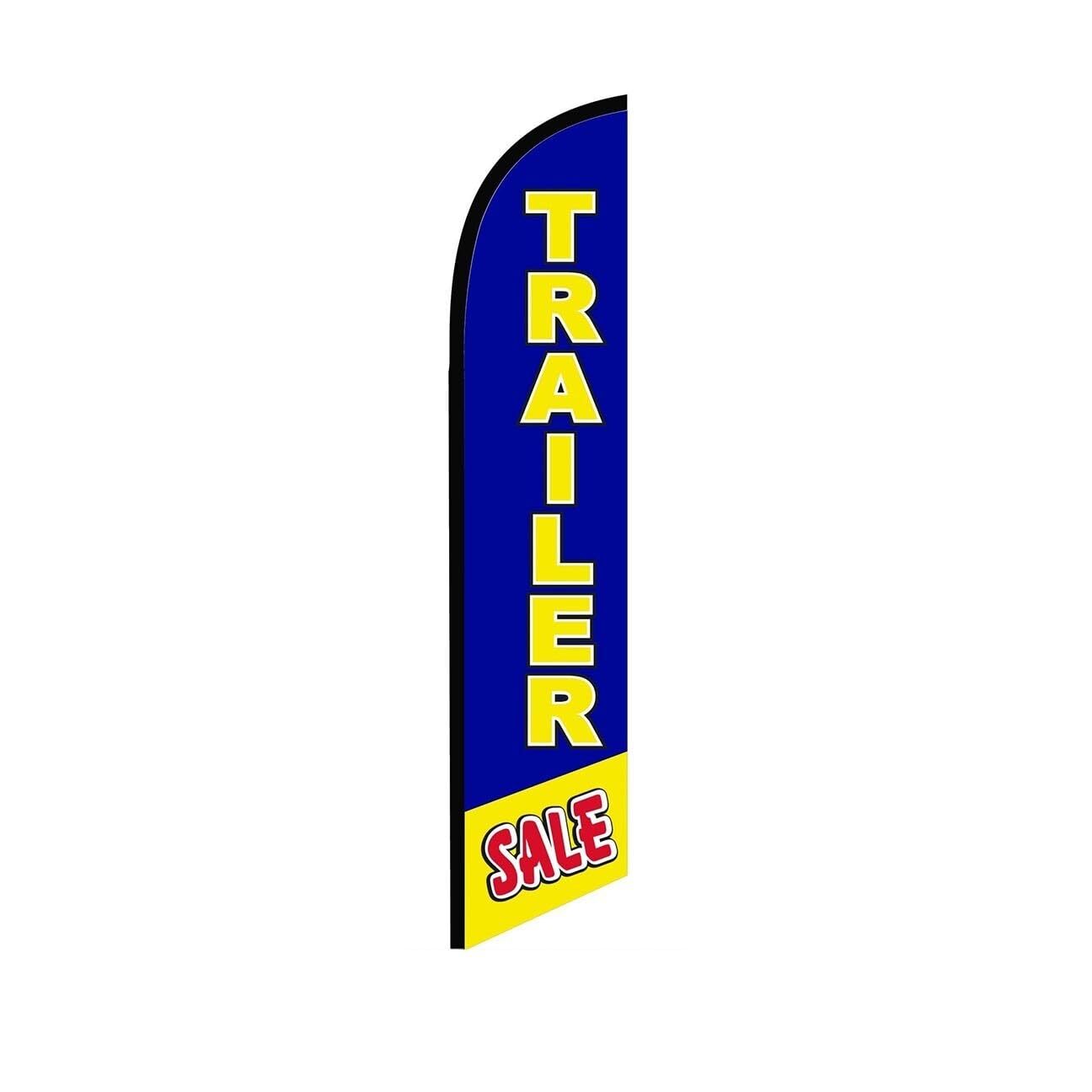 Trailer Sale Blue Swooper Flutter Feather Flag | 3ft W x 11.5ft Tall