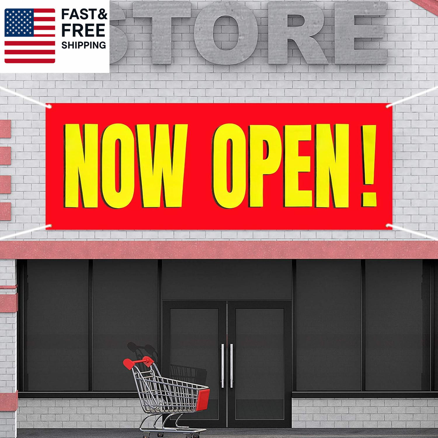 Large Now Open Banner Outdoor Indoor Signs Polyester Oxford Cloth Now Open Sign