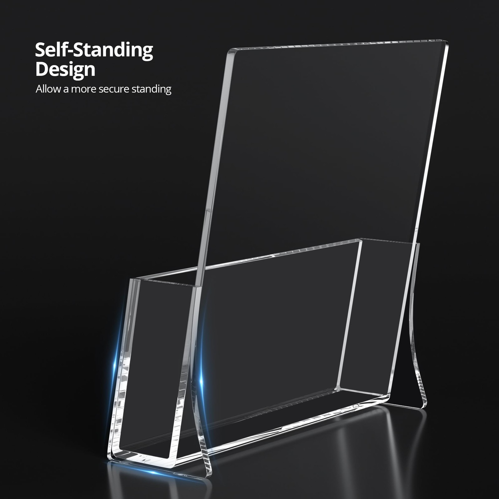 zavekia 2 Pack Acrylic Brochure Holder, 8.5 x 11 inches Clear clear