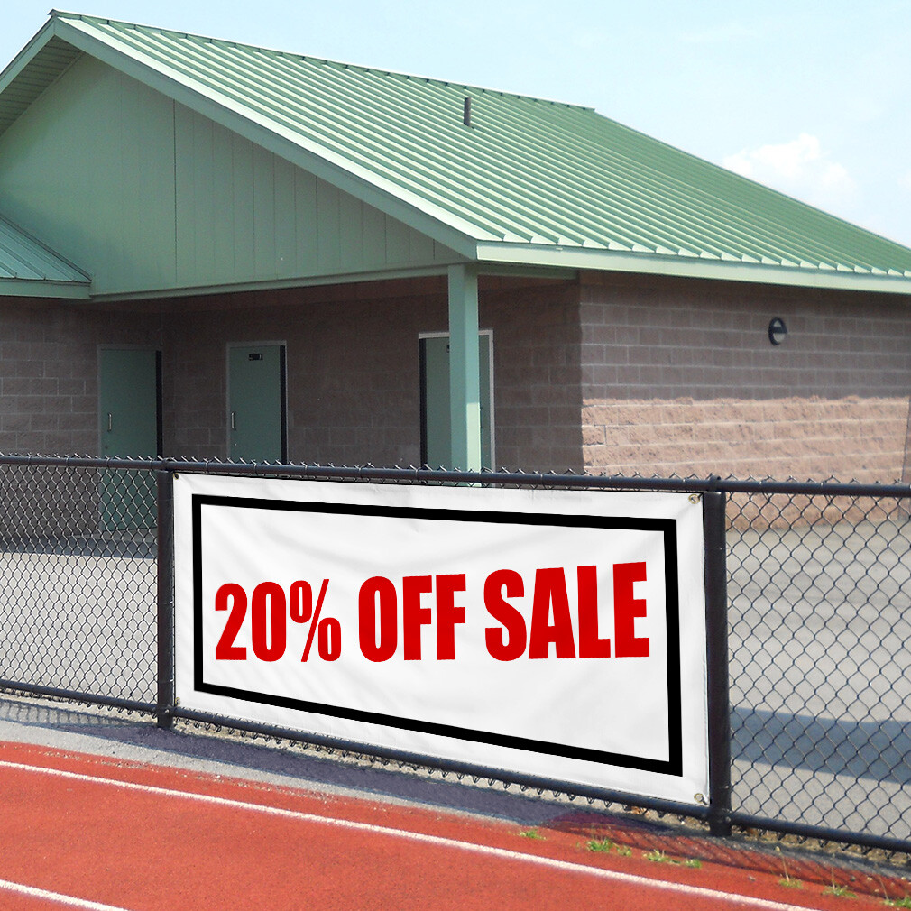 Vinyl Banner Multiple Sizes 20% off Sale Promotion Business Business Outdoor