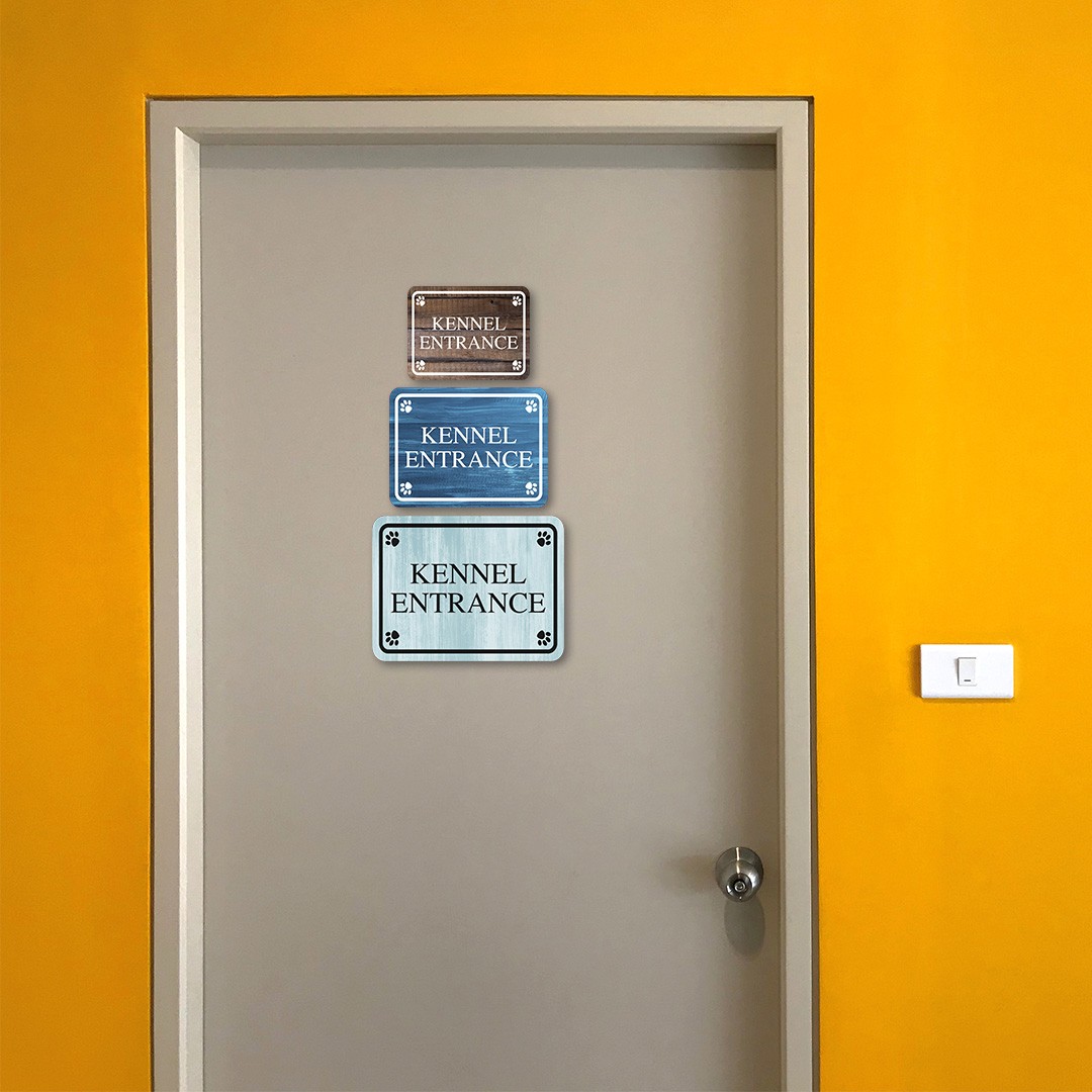 Classic Framed Plus Kennel Entrance Door or Wall Sign | Pet-friendly Signs
