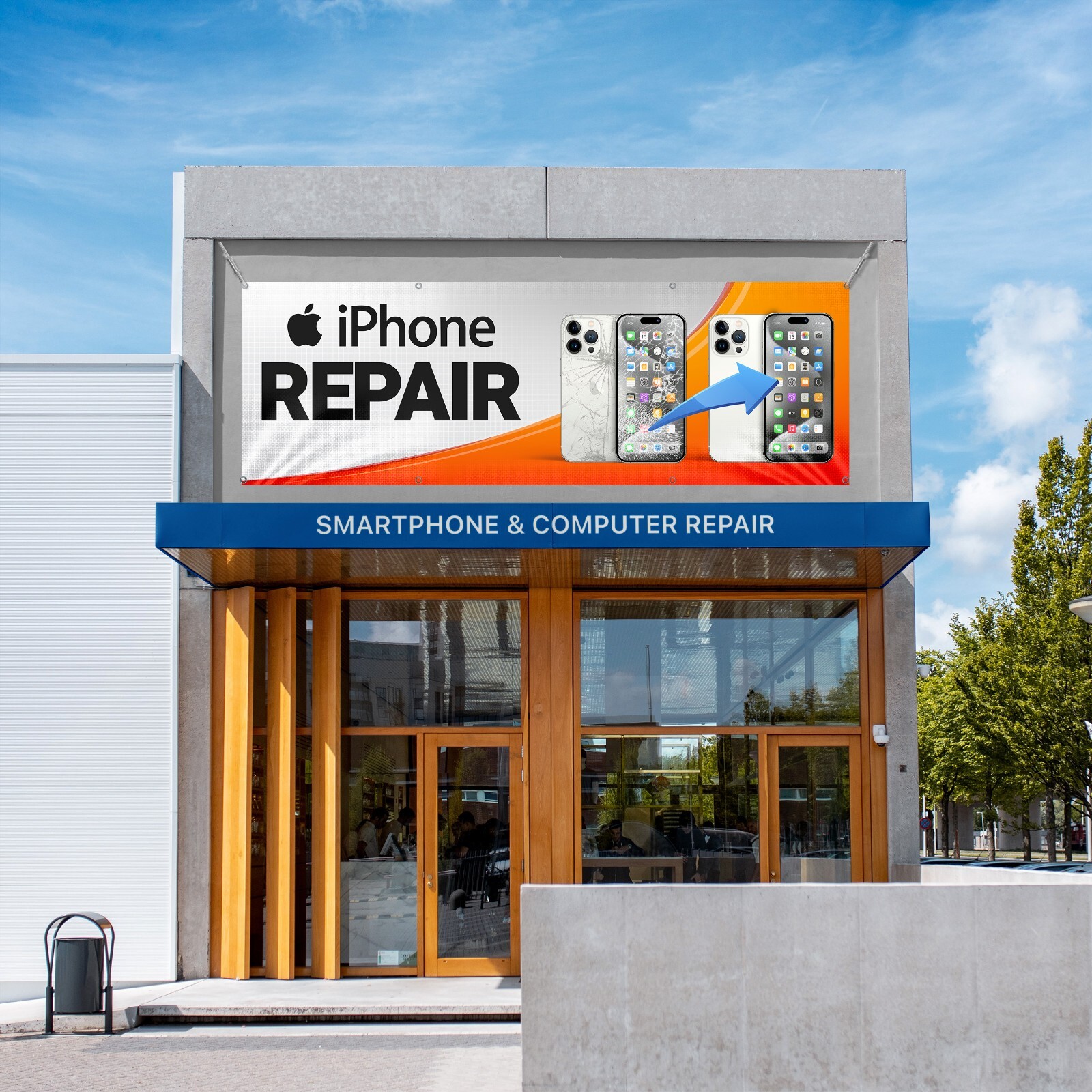 iPhone Galaxy Android Cell Phone Repair outdoor banner sign poster 2 BANNERS!