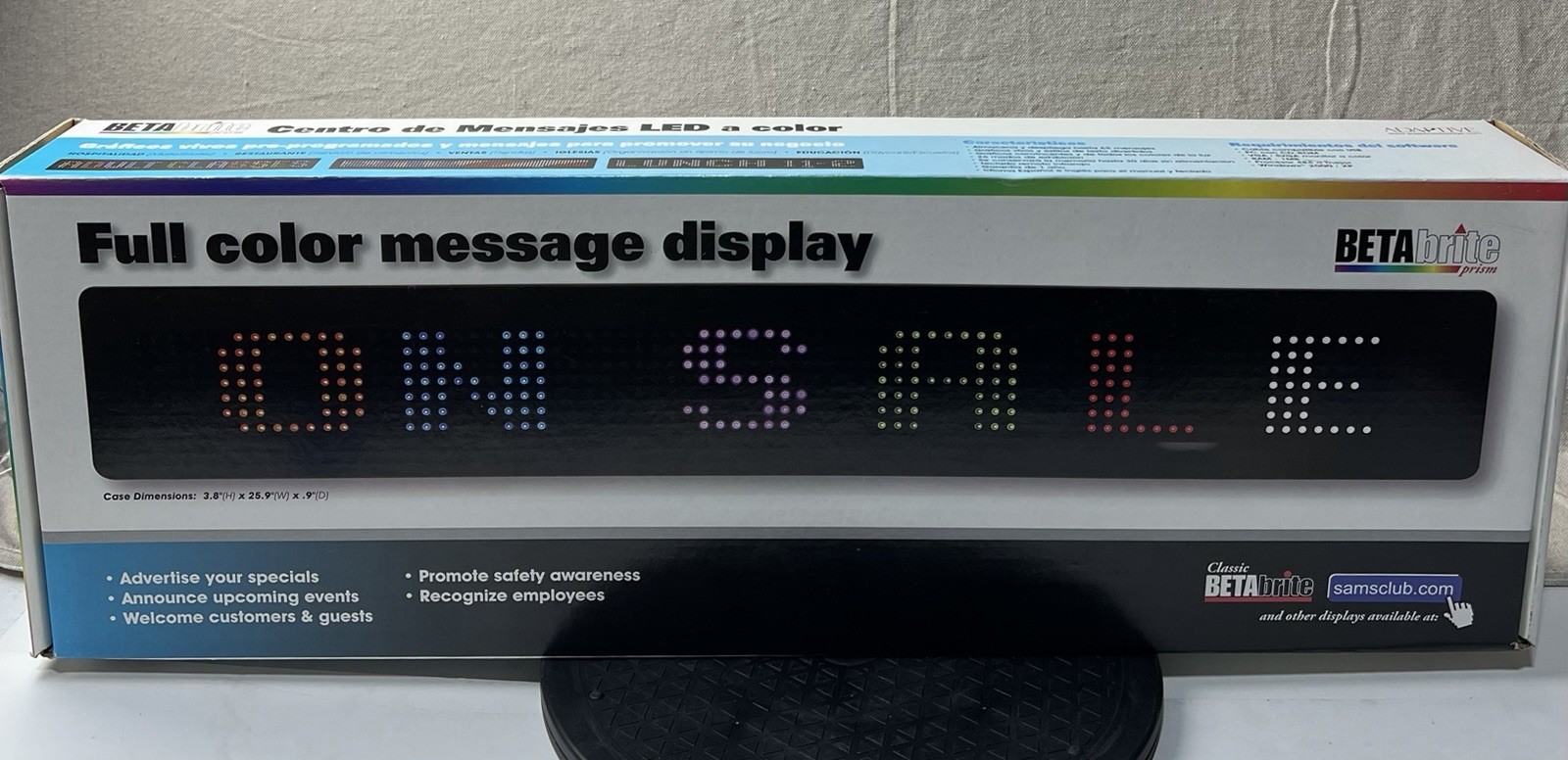 BETA-BRITE 26&Prime; ELECTRONIC COLOR MESSAGE DISPLAY SIGN NEW IN BOX