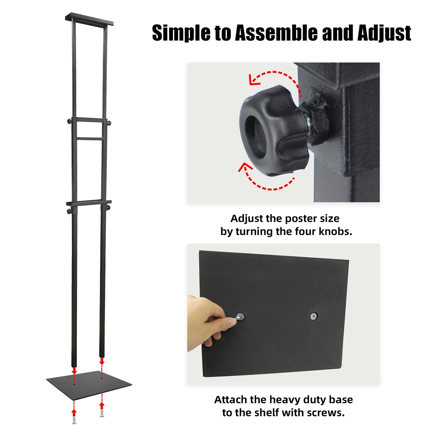 Poster Board Stand for Display, Heavy Duty Floor Sign Holder for Foam Board, …