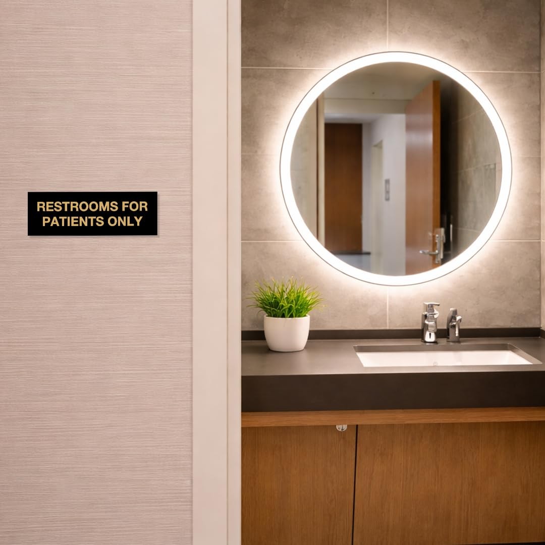 Basic Restrooms For Patients Only Sign