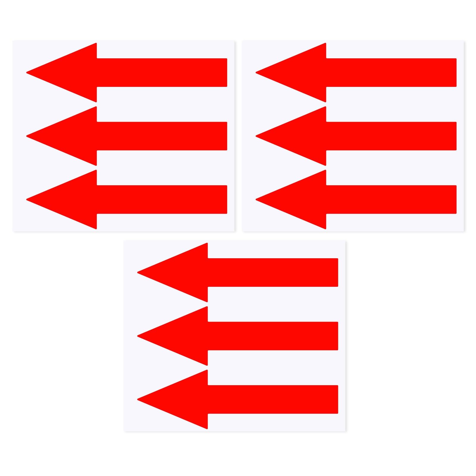 9 Pcs Red Arrow Stickers for Signs Directional Sign Arrows Decals Adhesive Ar…