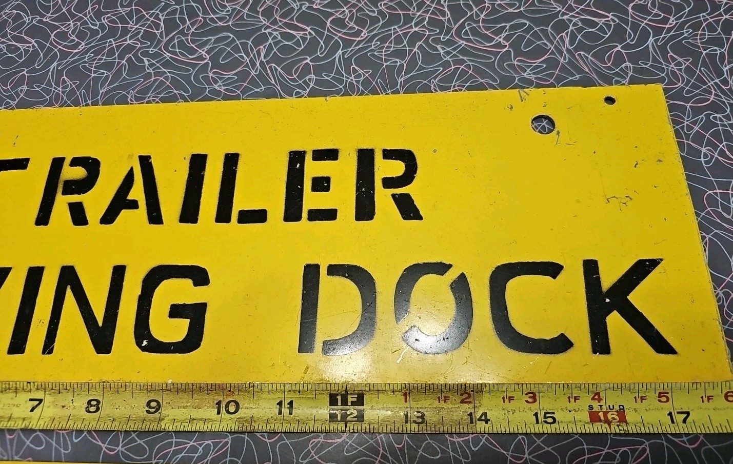 Lot Of 2 Aluminum Signs. « Trailer Leaving Dock » 18&Prime; x 5.5&Prime;
