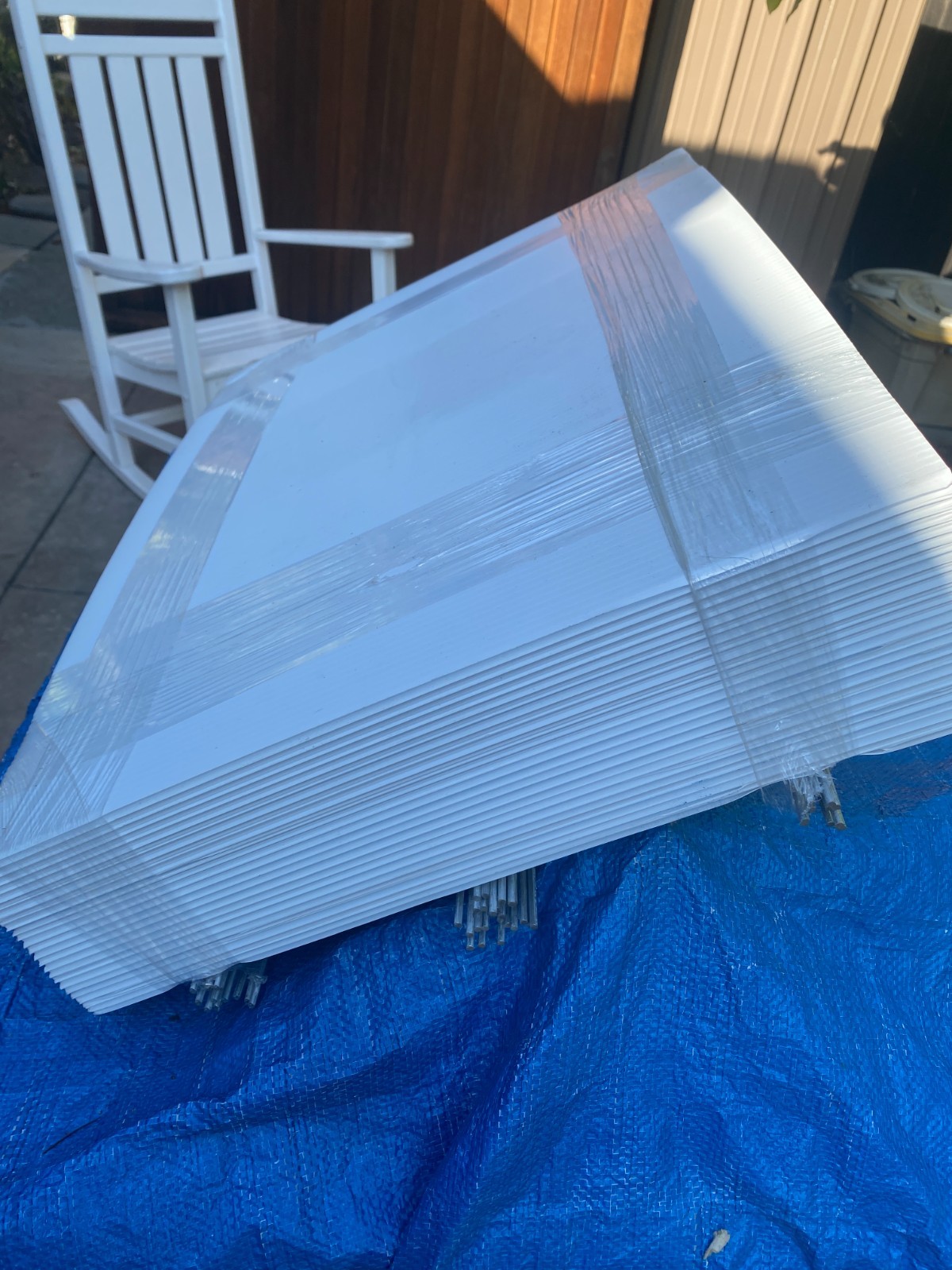 25 Heavy Duty 24&Prime;x18&Prime; Blank Corrugated Plastic Yard Signs White with 25 poles