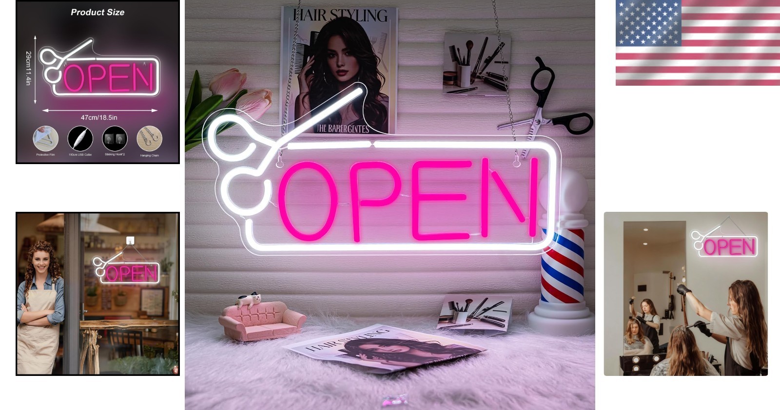 USB Open Neon Sign for Business