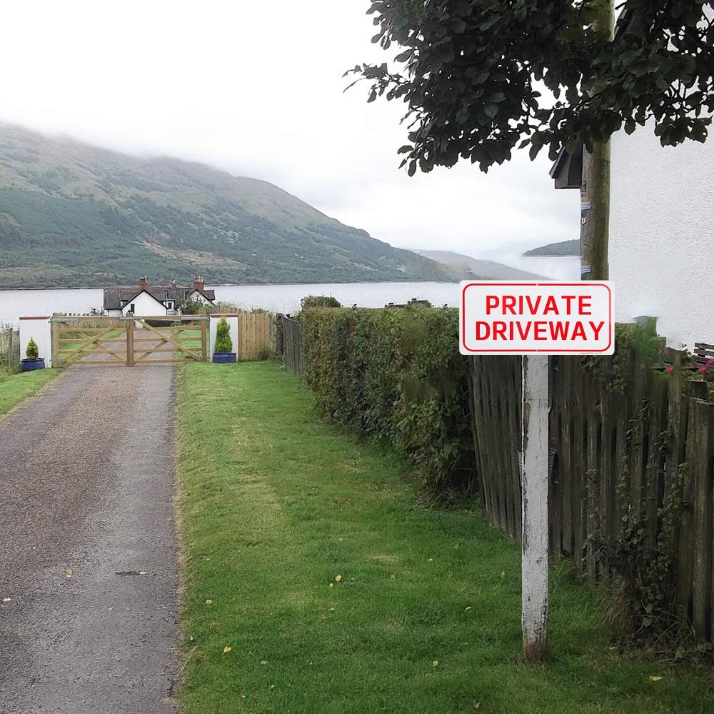 2 Pack Private Driveway Sign 14x 7 .04 Aluminum Reflective Sign Rust Free Alu