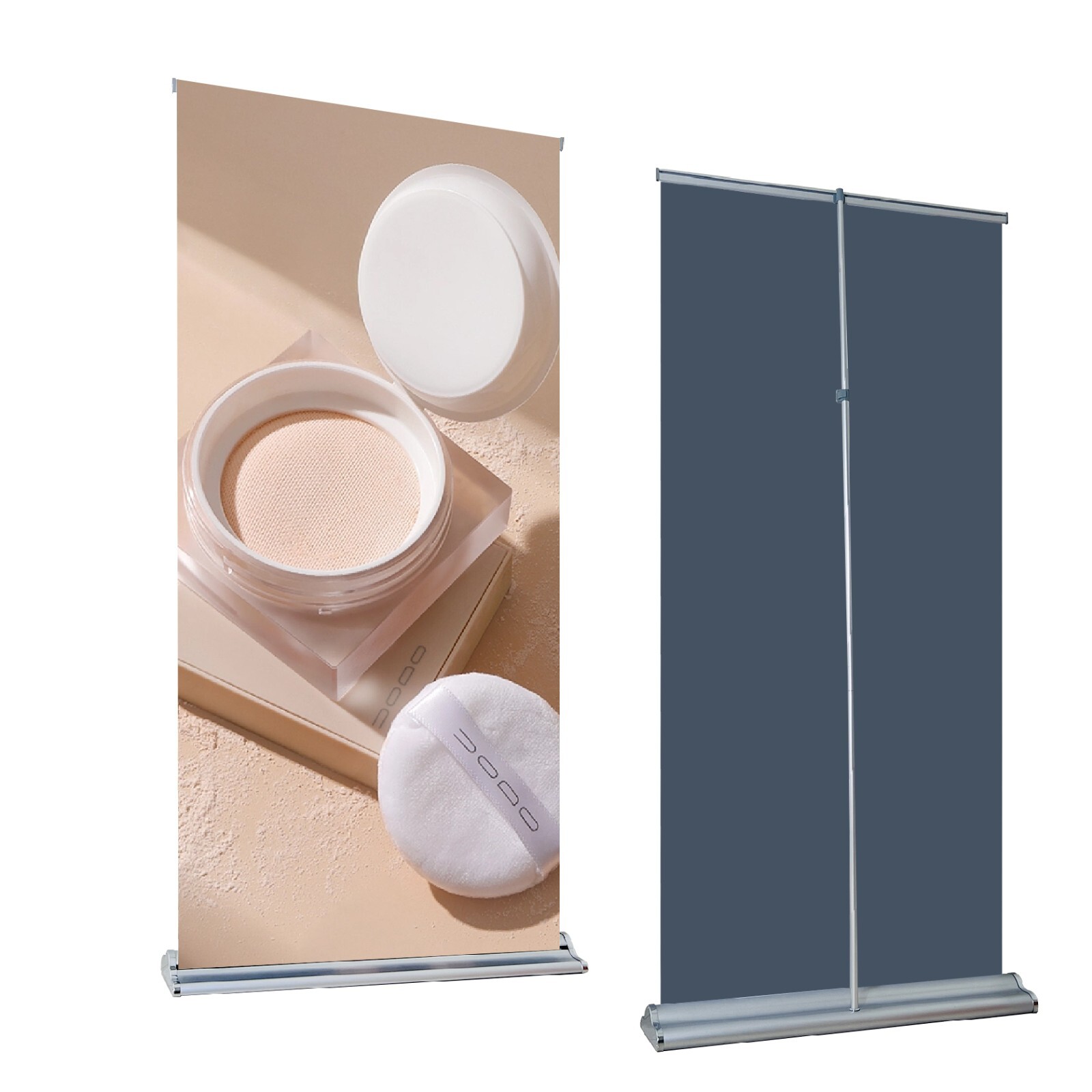 Deluxe Retractable Banner Stand 33½ »x65&Prime;-90&Prime; Adjustable Banner Stand Wide-base