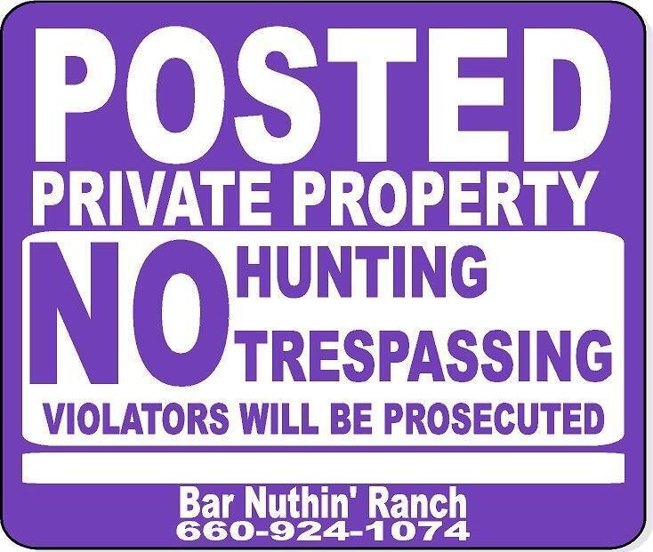 POSTED PRIVATE PURPLE BAR NUTHIN Metal Aluminum composite sign