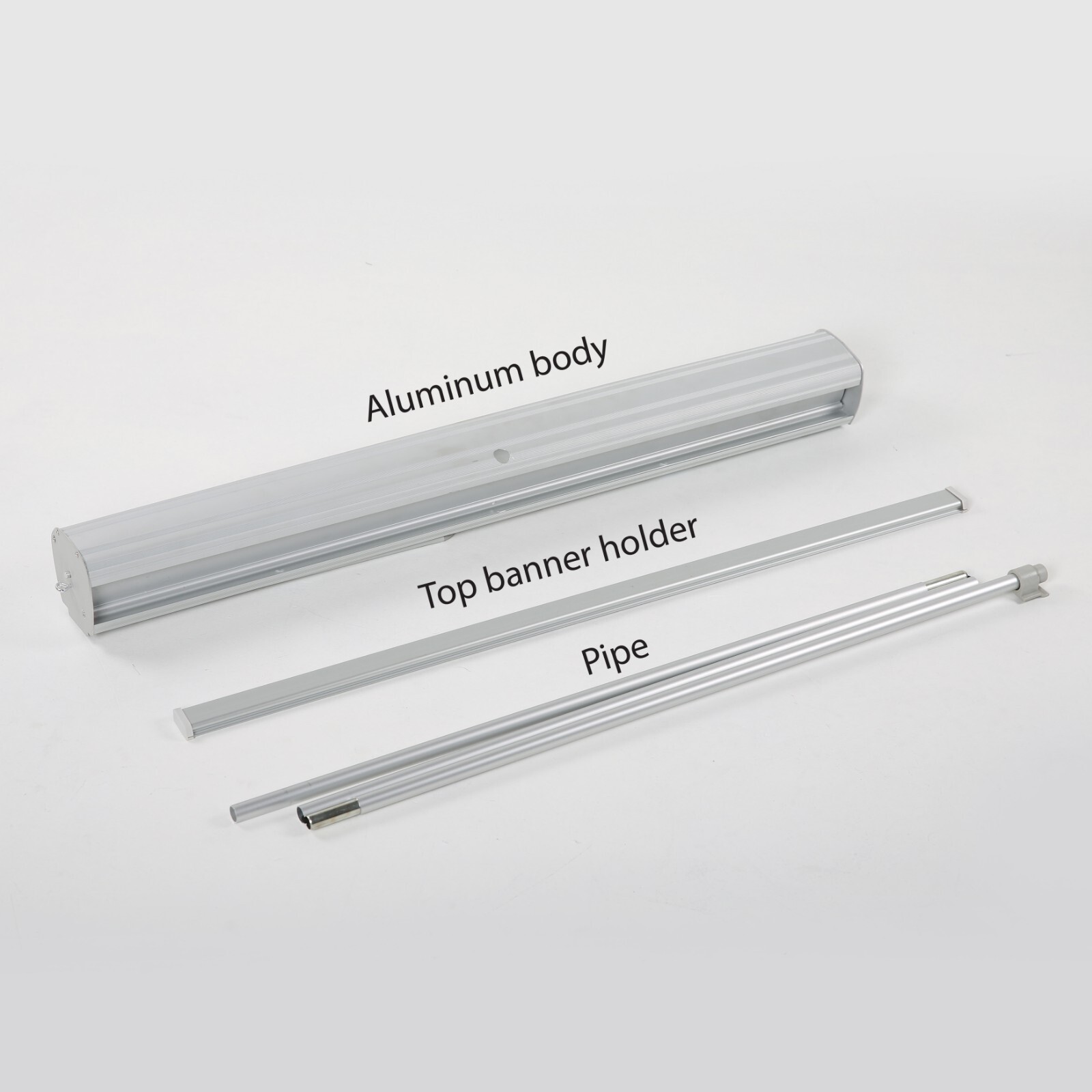 Super Eco Retractable Aluminum Silver Roll Up Banner Stand with Bag 48×78.75&Prime;