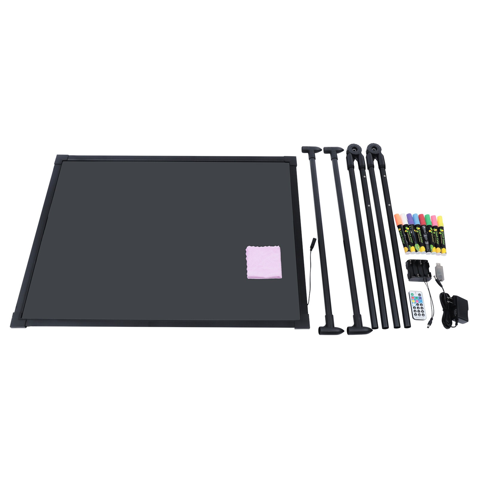 LED Message Board Sign Illuminated Neon Erasable Menu Board Adjustable Height