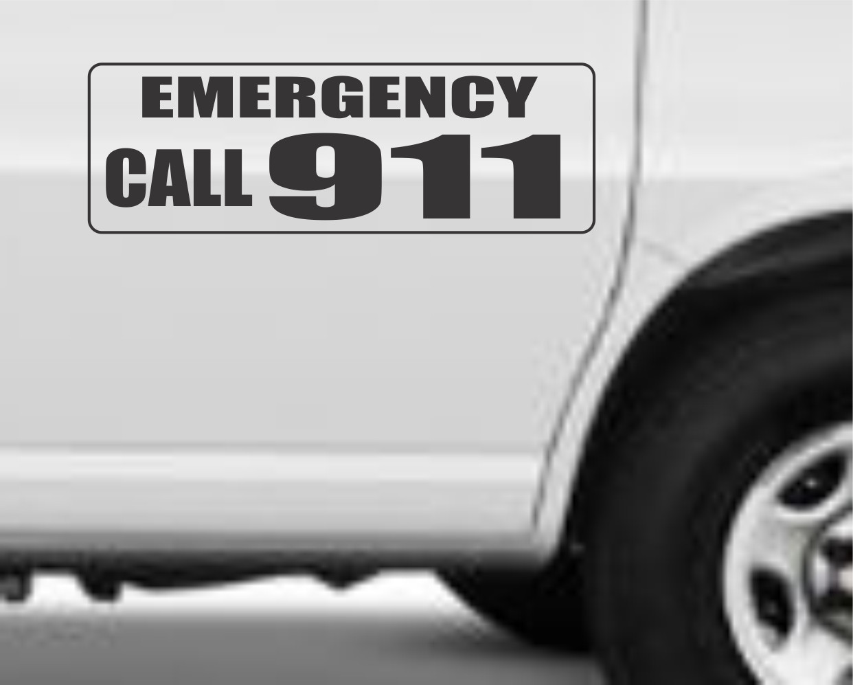 EMERGENCY CALL 911 Magnetic Signs for Car Truck SUV 6&Prime;x18&Prime;