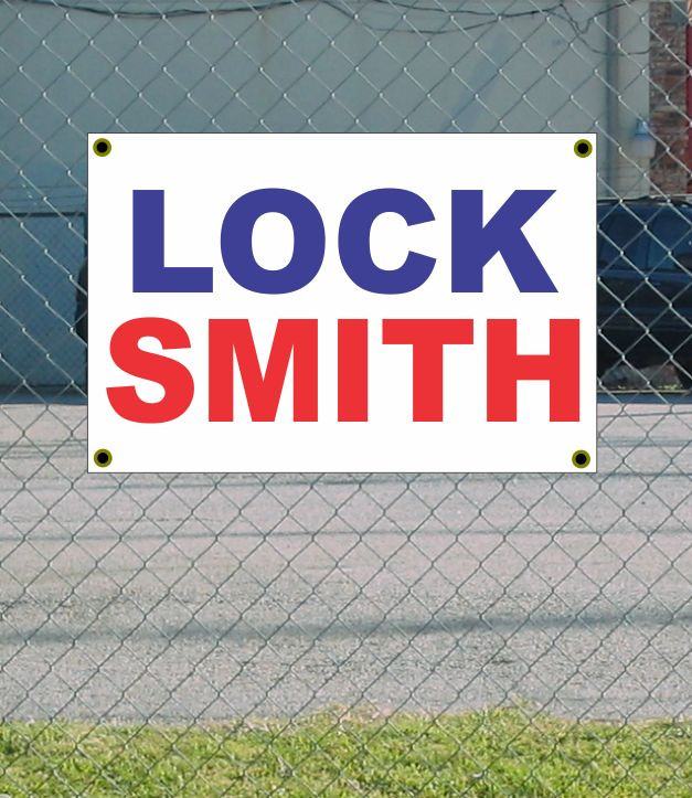 2×3 LOCK SMITH Red White & Blue Banner Sign NEW Discount Size & Price