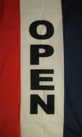 NEW 3×5 Vertical OPEN Sign Flag 3ft x 5ft Large Banner