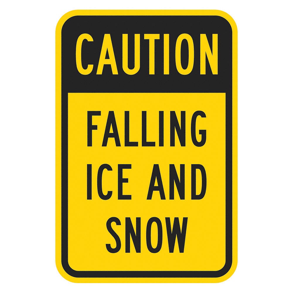 LYLE T1-1344-HI_12x18 Rflctv Icy Conditions Caut Sign,18x12in 449A93