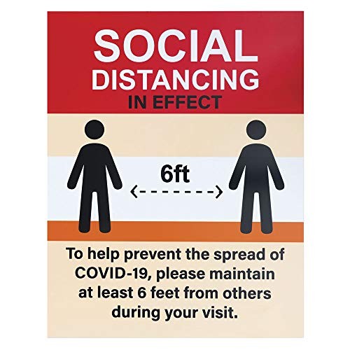HUBERT® Social Distancing Sign – 22&Prime;W x 28&Prime;H