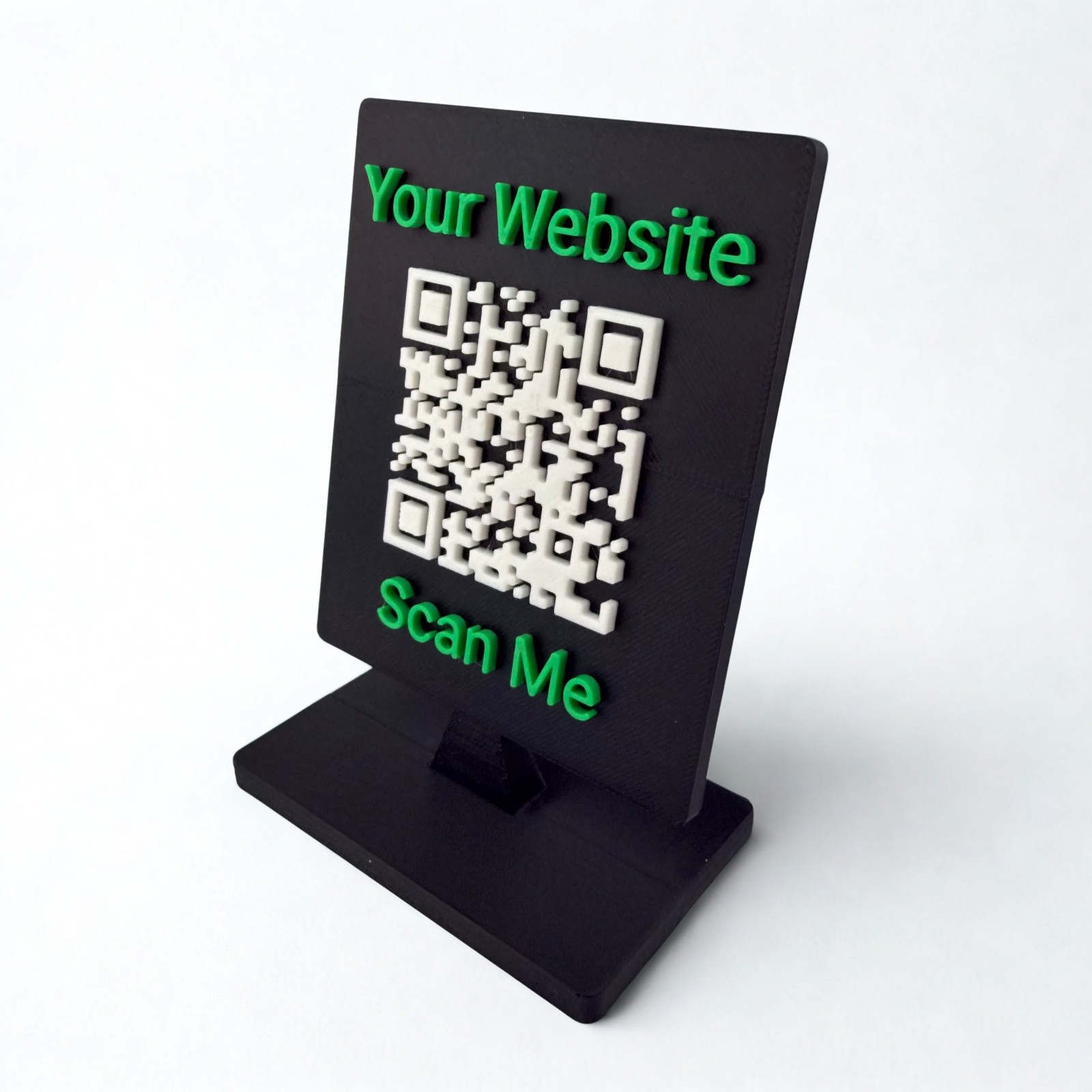 Custom 3D Printed QR Code Stand – Tabletop Display for Menus, Payments, Websites