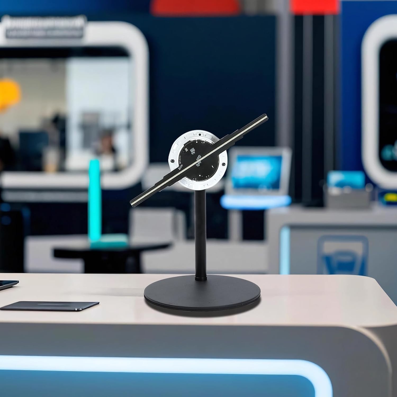 9.1&Prime; Hologram Fan: App-Controlled 3D Display with LED Lights for Trade Shows