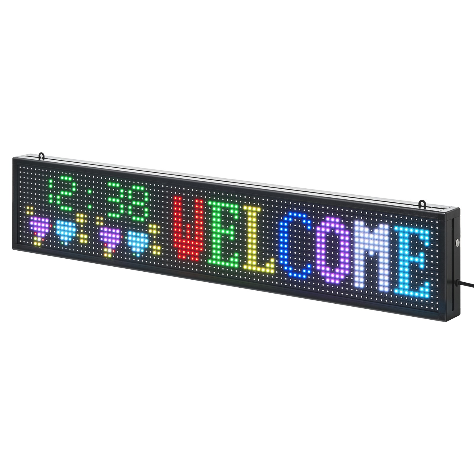 VEVOR LED Scrolling Sign 40&Prime;x15&Prime; P10 Programmable 7Color Digital Sign w/ Sling