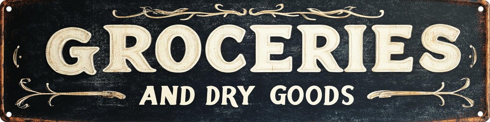 Vintage Tin Groceries Sign Retro Metal Sign Suitable For Street Shop Farm Gar…