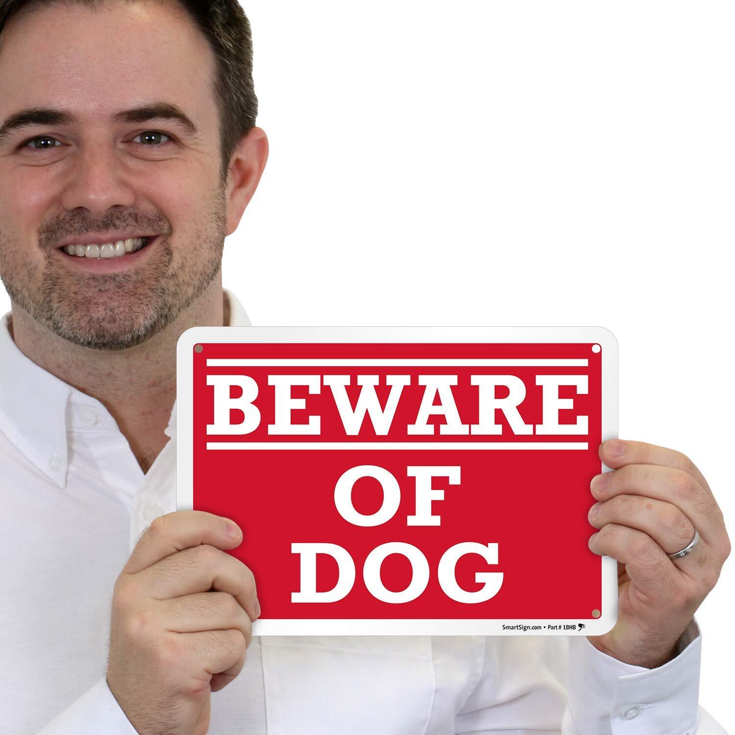 – K-2556-AL-10 « Beware of Dog » Sign | 7&Prime; x 10&Prime; Aluminum