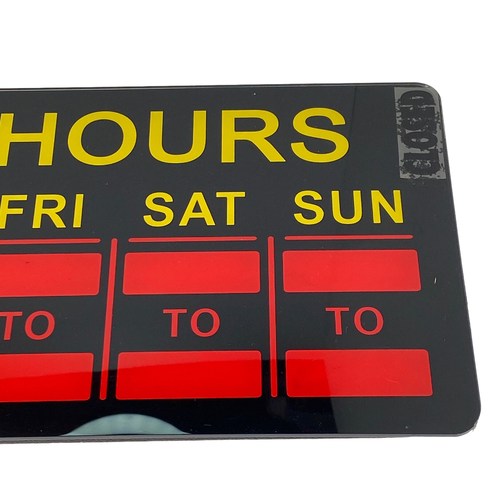 Mystiglo LED Business Hours Light Up Sign Black Red Yellow 20&Prime; x 7.5&Prime; Attention