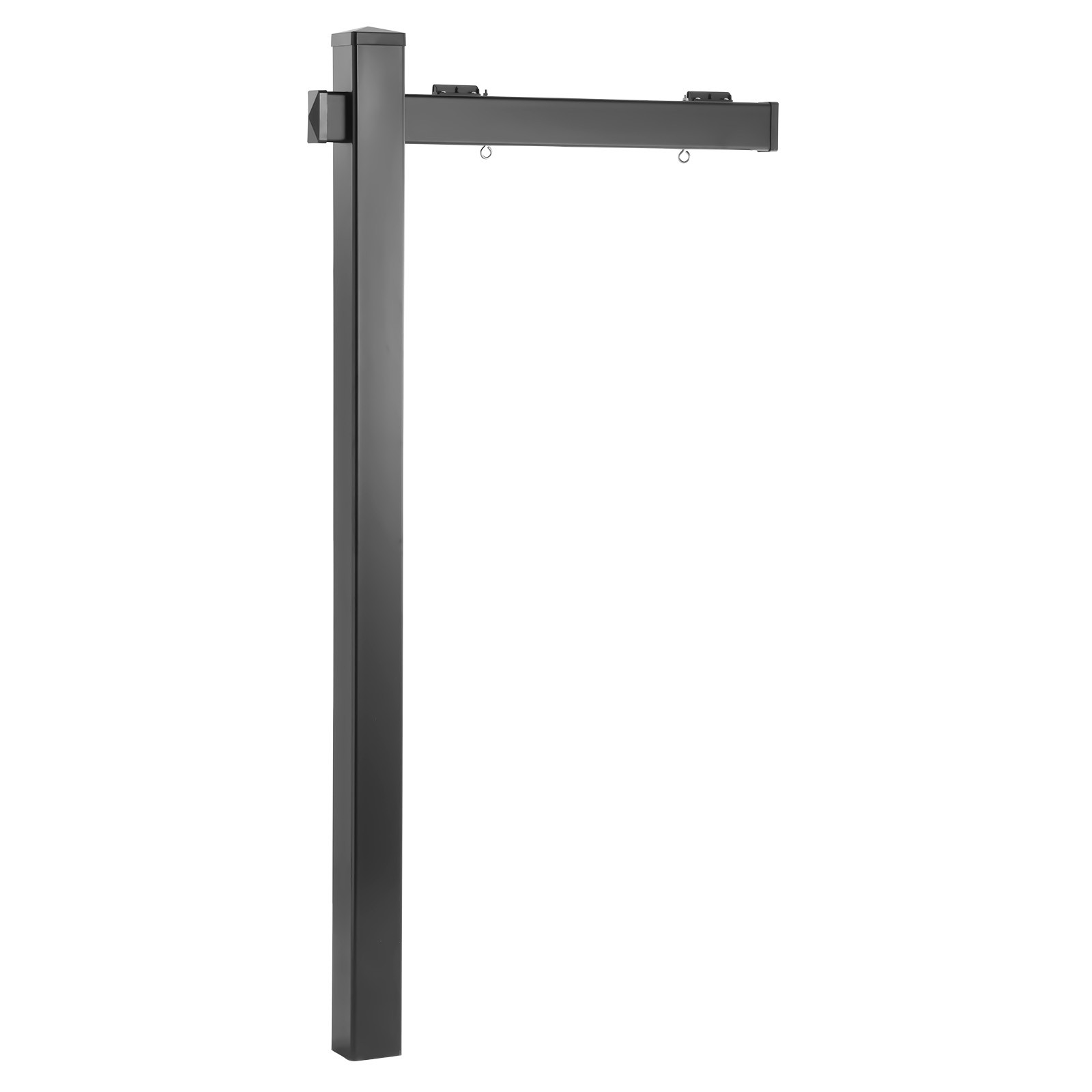 VEVOR Real Estate Sign Post PVC Realtor Yard Sign Holder 6 ft Black for Outdoor