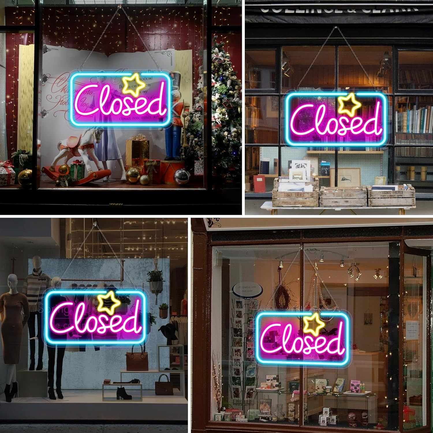 Bright Neon Closed Sign – 16.5&Prime;x9&Prime; LED with ON/OFF Switch for Business Use