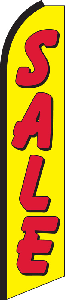 Sale Yellow/Red 15&prime; Tall Swooper Flag & Pole Kit Feather Super Bow Banner