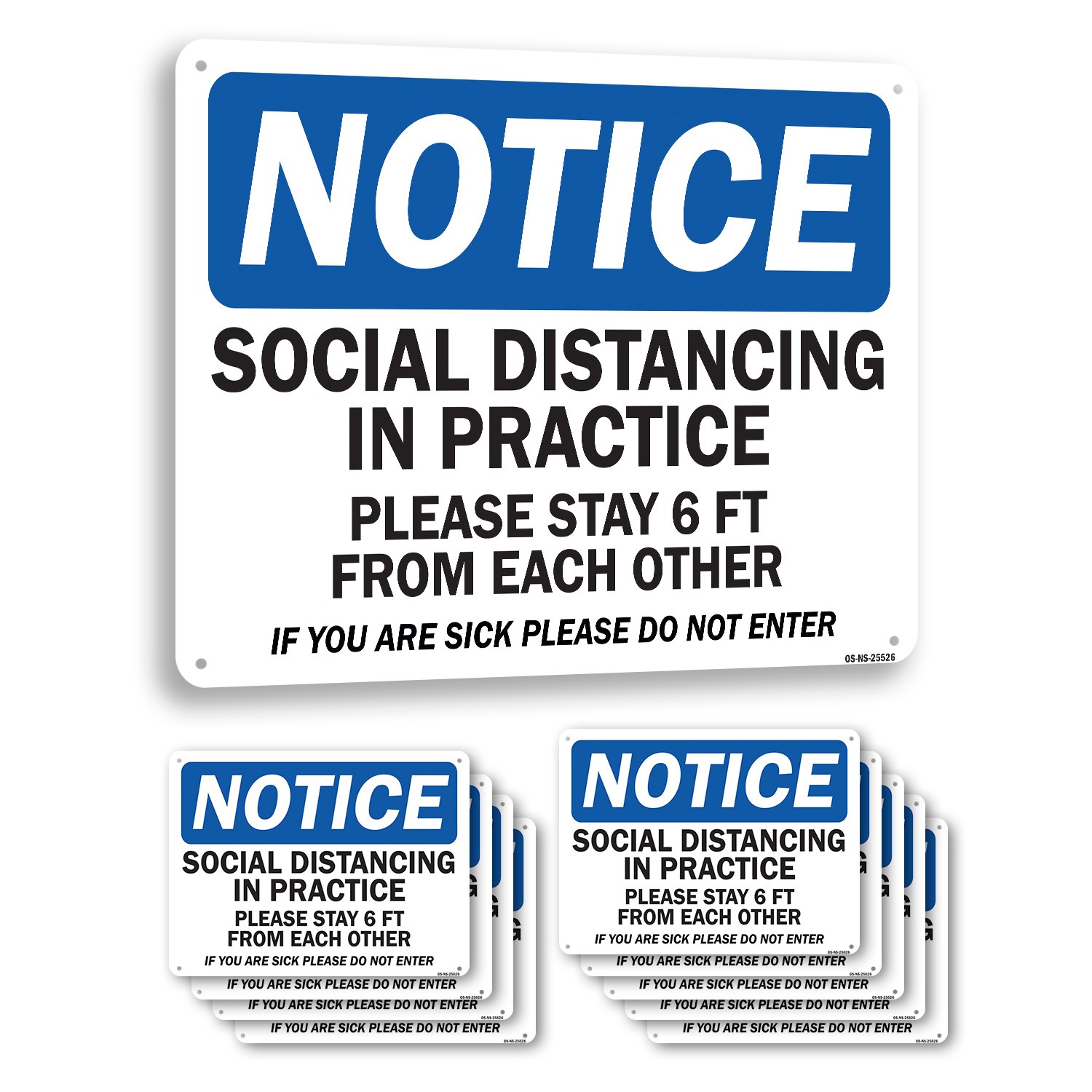 Social Distancing In Practice Public Safety Sign Metal,, Decal 5 or 10 Pack