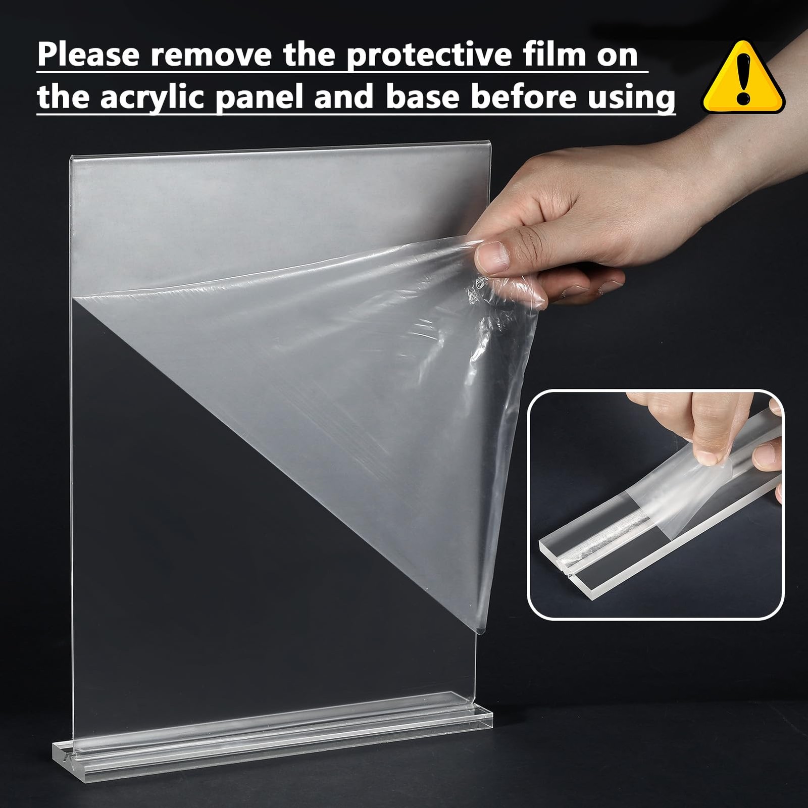 MaxGear Acrylic Sign Holder 8.5×11 Inches 2 Pack, Double 8.5 »x11 », Clear