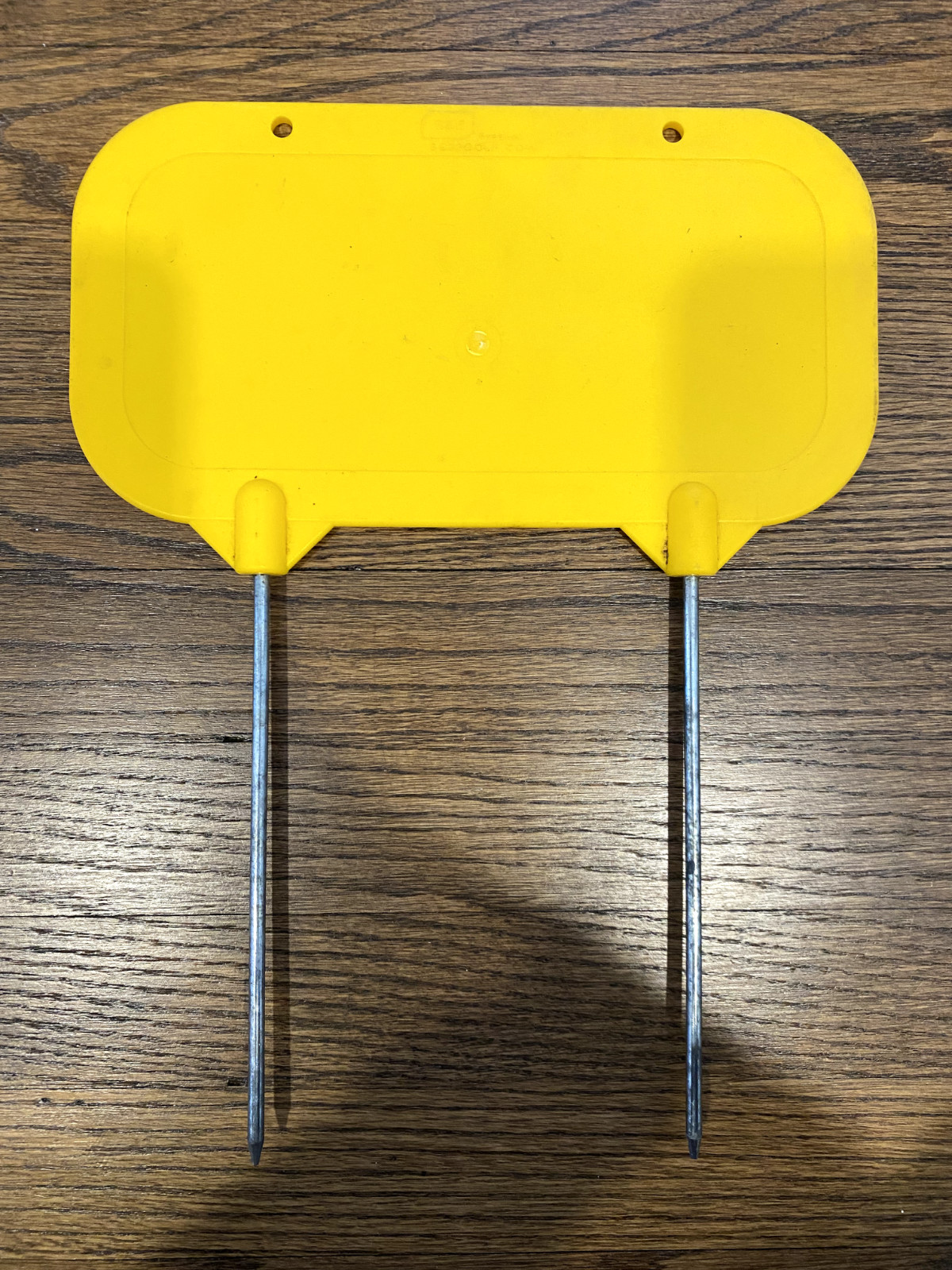 Yellow Plastic Yard Sign w Metal Stakes Durable and Reusable Ground Stake 13 »
