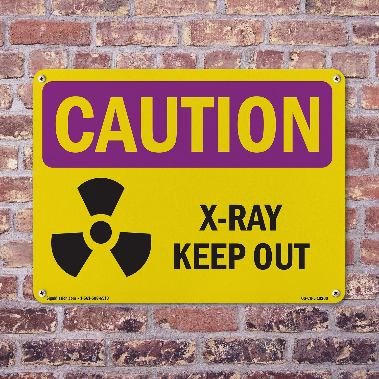 X-Ray Keep Out OSHA Caution Radiation Sign Metal Plastic Or Decal – 5 or 10 Pack
