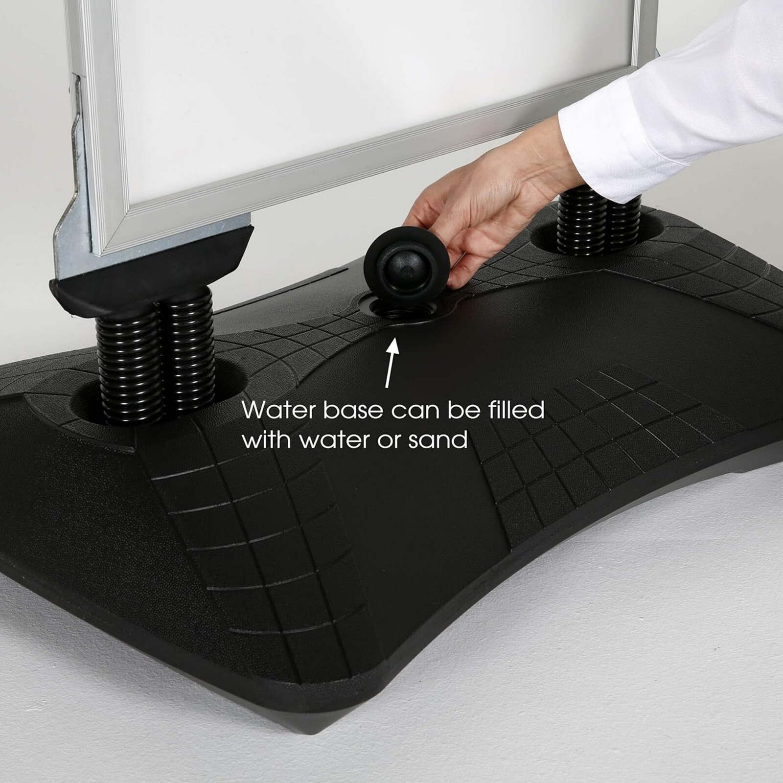 Windpro Slim Wind Resistant Outdoor Pavement Sidewalk Sign Holder 22&Prime;x60&Prime; Black
