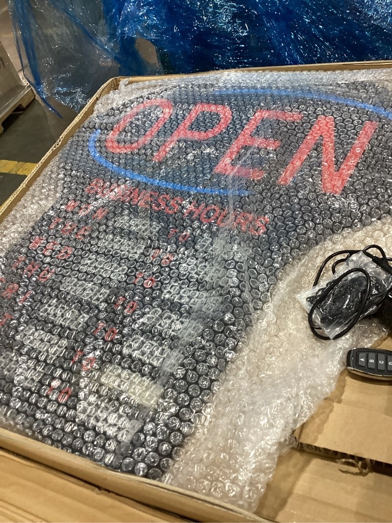 Kanayu LED Open Sign for Business with Programmable Store Hours 24×17 NEW