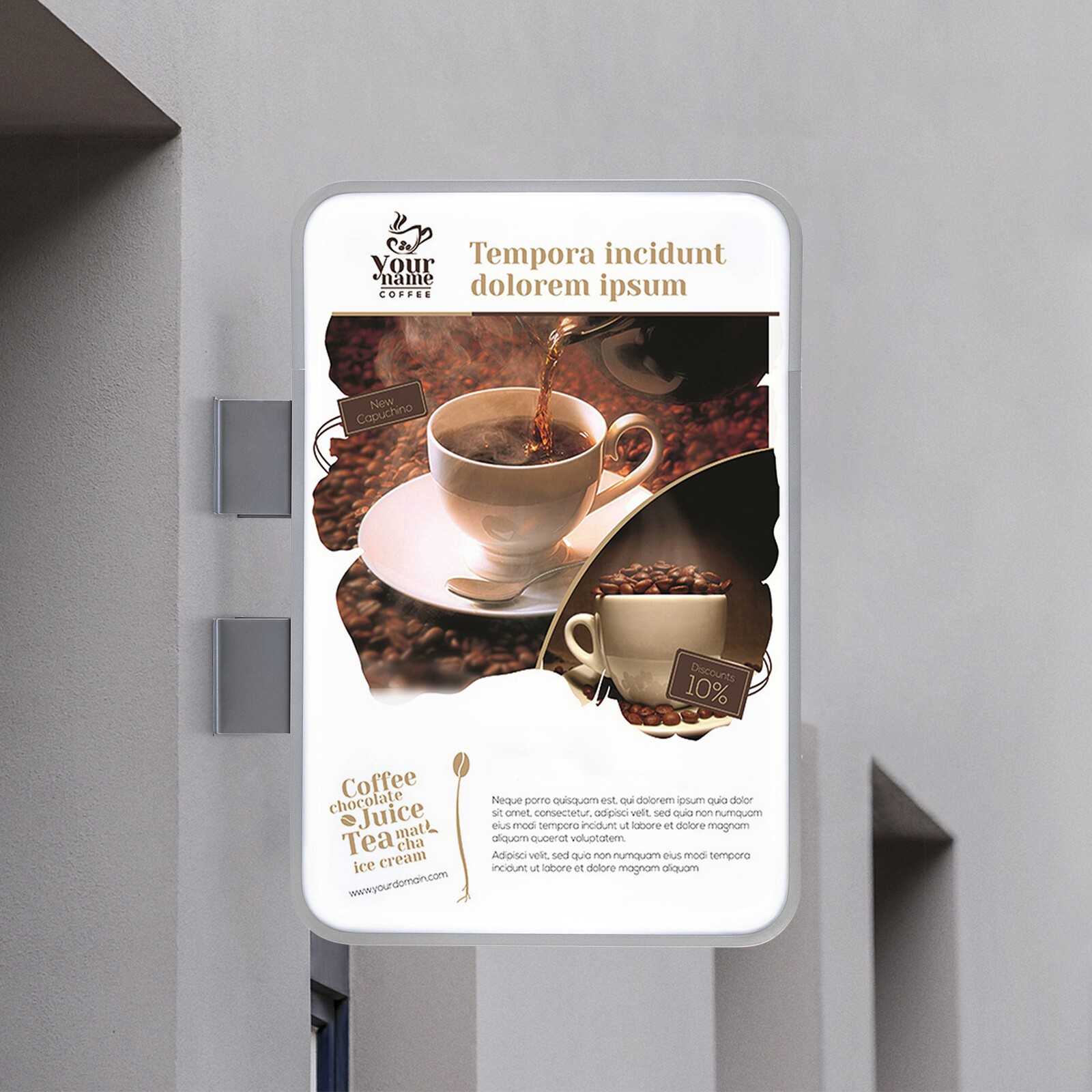 LED Rectangle Double-sided Advertising Light Box Illuminated Projecting Sign Box