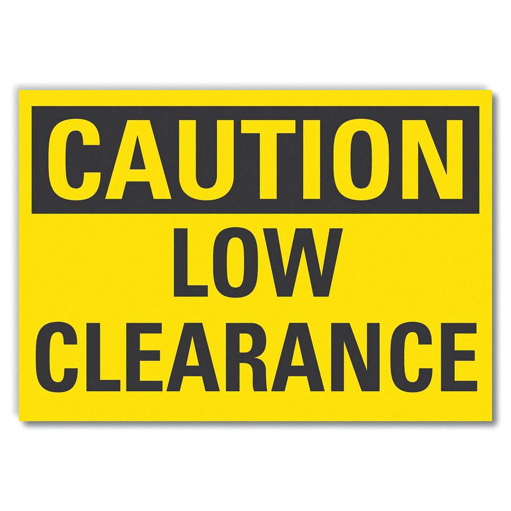 LYLE LCU3-0225-ED_10x7 Caution Sign,7inx10in,Non-PVC Polymer 455H68