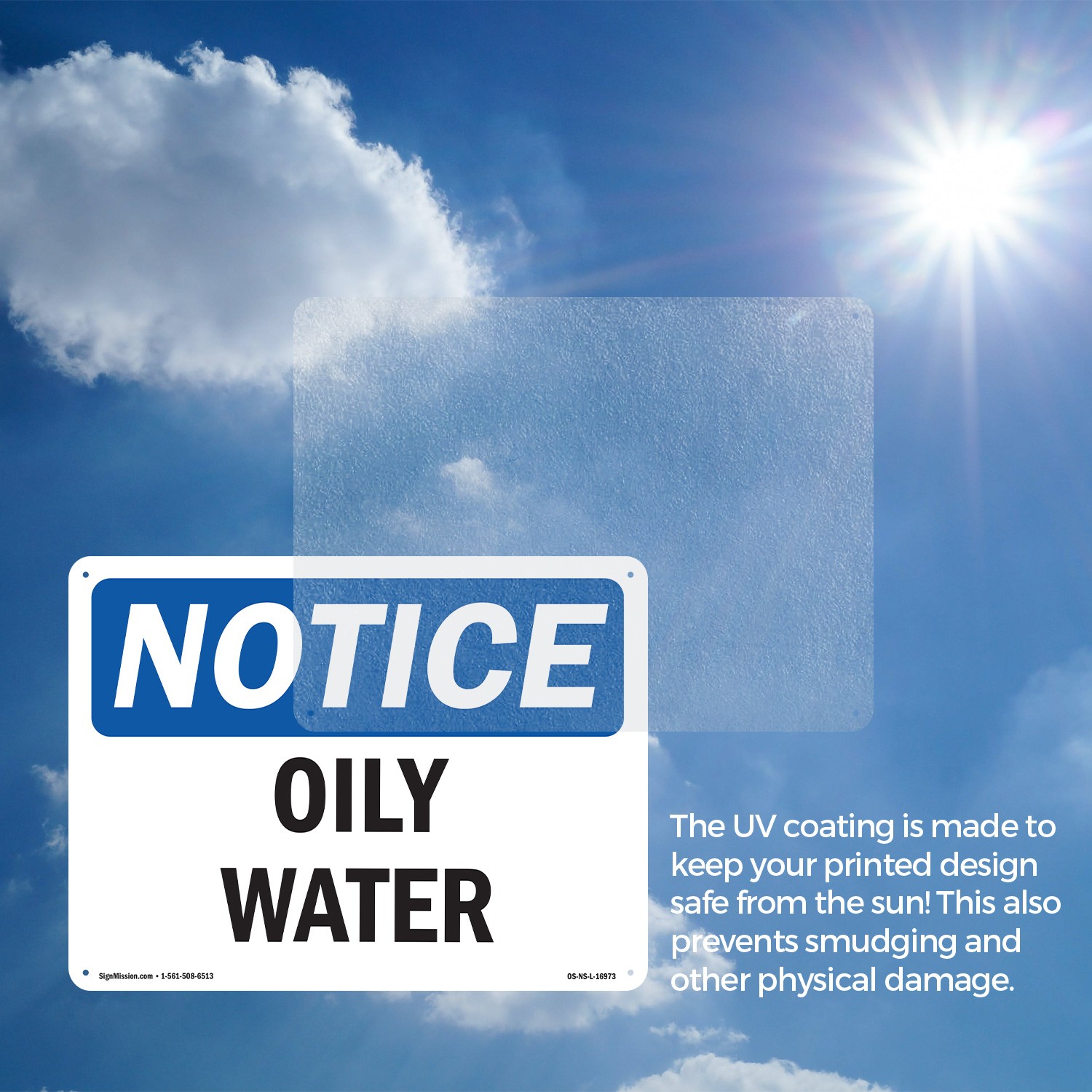 Oily Water OSHA Notice Sign Metal, Plastic, Or Decal – 5 or 10 Pack