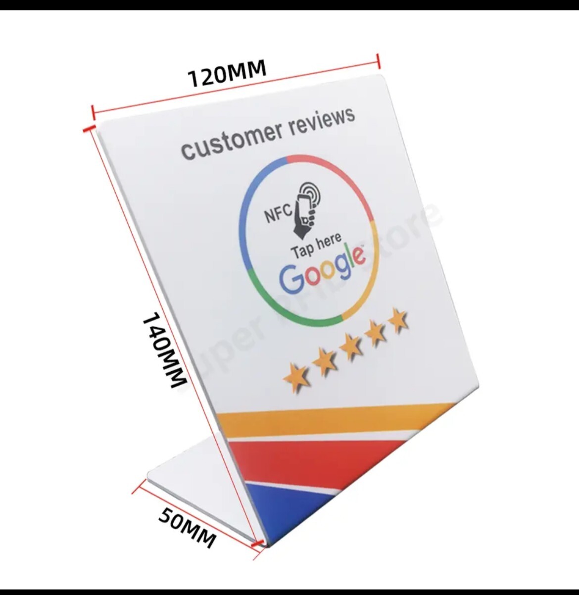 10 NFC Google Review Signs Tappable Review Signs 10 Pieces Pc