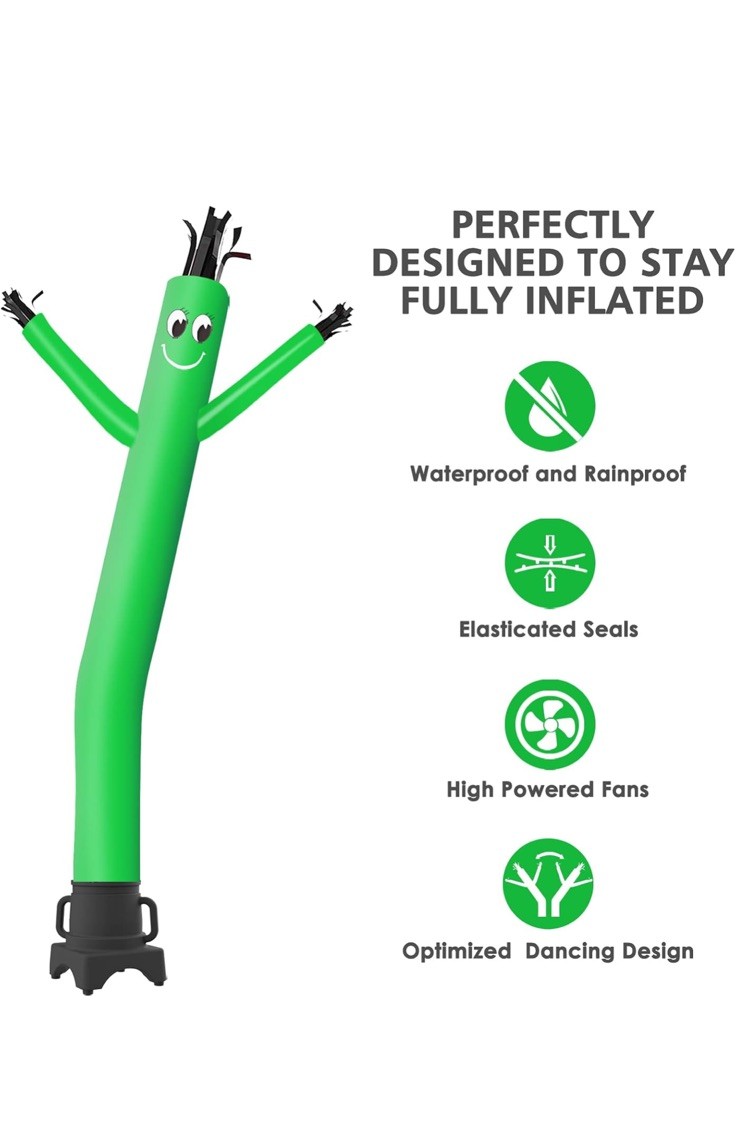 8FT Inflatable Waving Man Fly Puppet Dancer with Blower Green