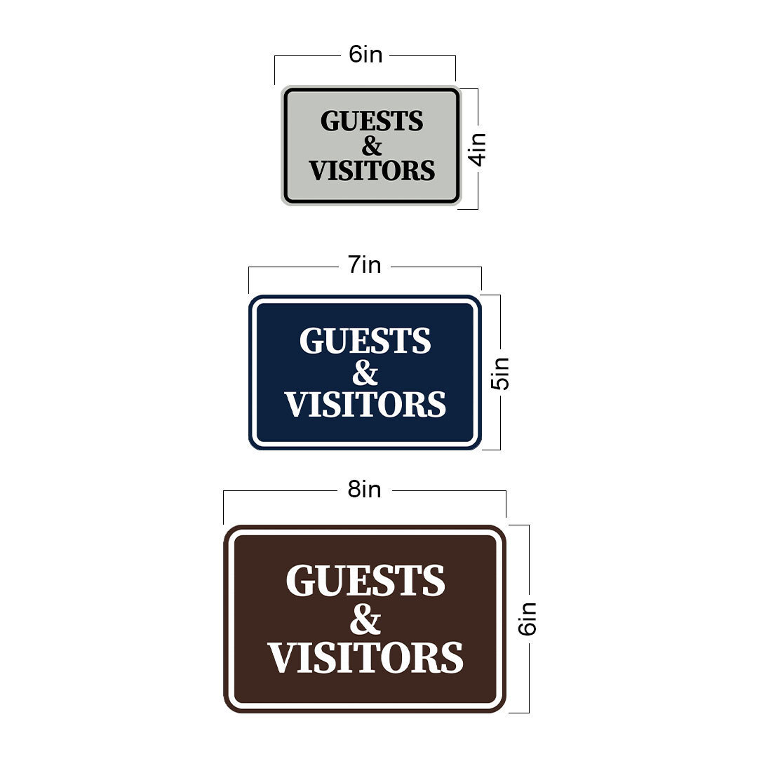 Signs ByLITA Classic Framed, Guests & Visitors Wall or Door Sign