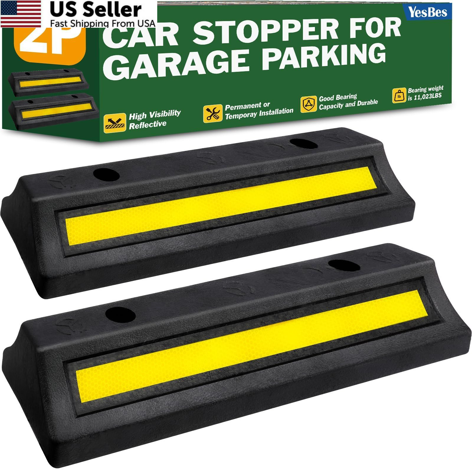 YesBes Pack of 2 Garage Parking Aid, 16.9 » 2pcs-16.9&Prime;L x 5.5&Prime;W x 3&Prime;H
